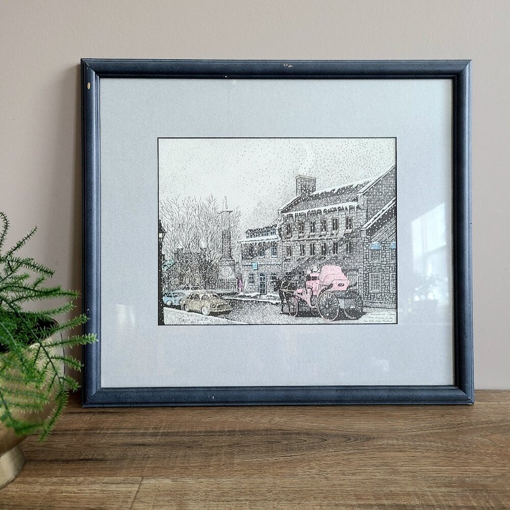Signed art work by Maurice Blanchette and Denise Berard 1996. Vintage art.